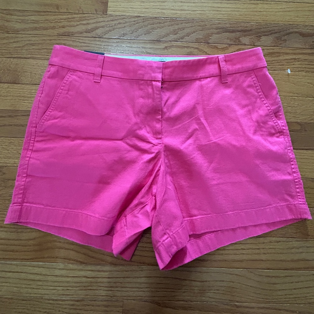 J. Crew Shorts Women's Size 12 Pink Cotton 5” Vacation Summer Bright NWT